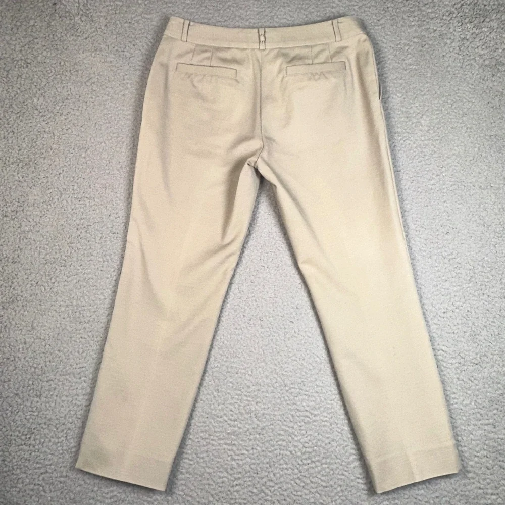 Kate Spade Davis Capri Pants Womens 6 Tan Khaki Stretch Ankle Trouser Casual